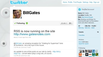 Bill Gates twitter