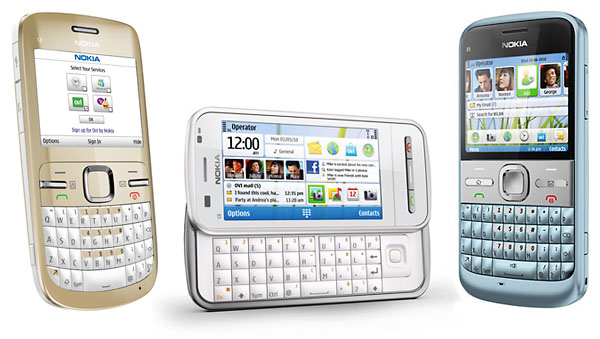 Nokia C3, C6 e E5
