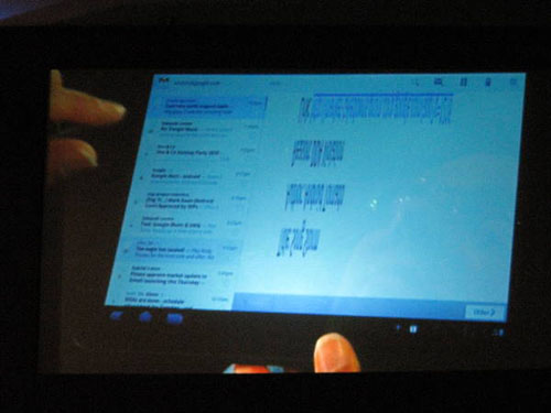 Tablet da Motorola com Android Honeycomb. Imagem da Pc Mag