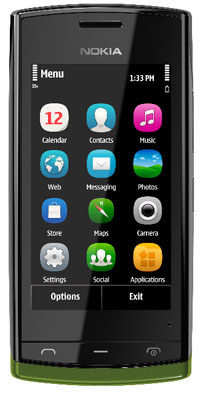 Nokia 500 (menu principal)