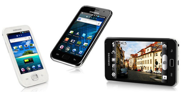 Samsung Galaxy S Wi-Fi 4.0 e 5.0 e Samsung Galaxy Player 50