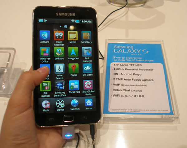 Galaxy S Wifi 5.0. Imagem TeK