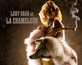 Lady Gaga extravagante em cartaz de filme