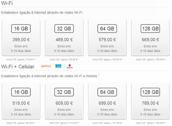 iPad Mini preços