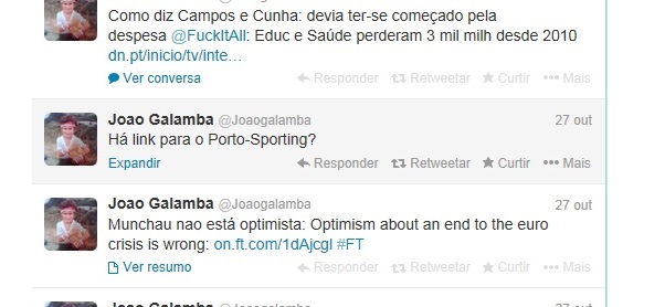 tweet de João Galamba