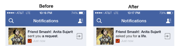 Facebook Notificações de jogo