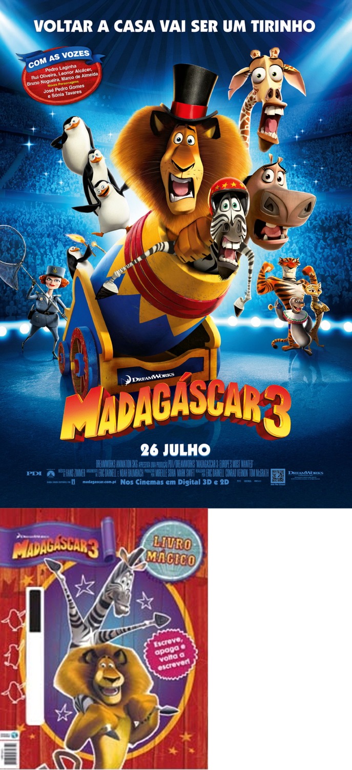 Madagáscar 3: Ganhe livros mágicos Madagáscar 3: Ganhe livros mágicos