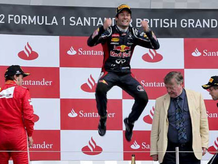 Mark Webber vence em Silverstone